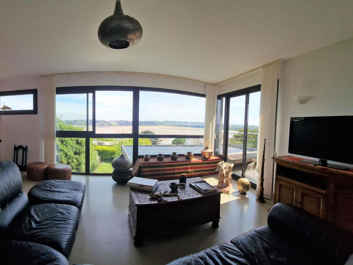 Architect Villa With Fantastic Sea View, Locquirec Eksteriør billede
